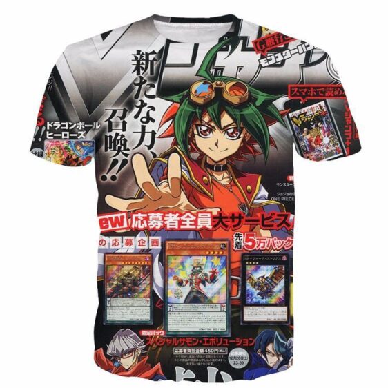 Yu-Gi-Oh! Monster Cards Game Energetic Yuya Sakaki Duel King T-shirt - Konoha Stuff - 1