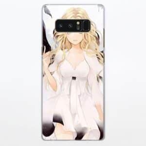 Delicate Anime Girl Dark Angel White Samsung Galaxy Note S Series Case