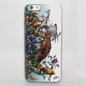Pokemon Powerful Animals Monsters Painting iPhone Case