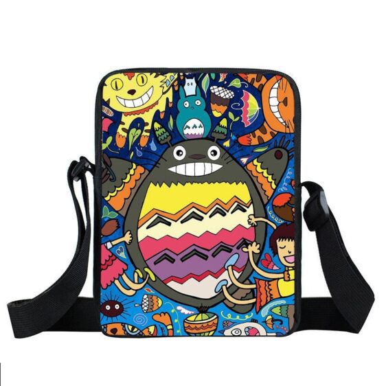 Totoro Colorful Unique Vibrant Fan Art Design Cross Body Bag