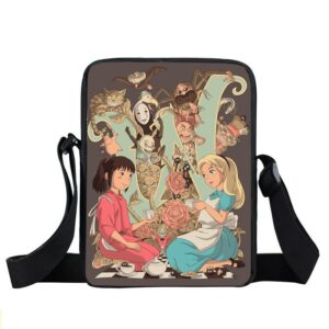 Spirited Away Alice In Wonderland Crossover Cross Body Bag