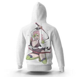 Adorable Love Hashira Mitsuri Kanroji White Hoodie