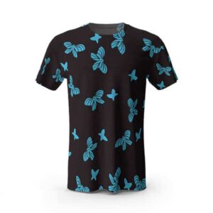 Amane Ubuyashiki Blue Butterflies Graphic Shirt