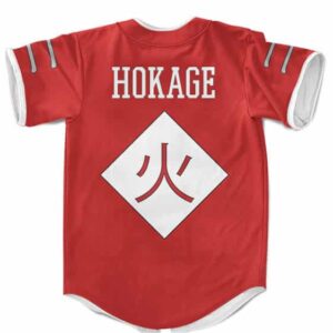 Konohagakure Hokage Symbol Cosplay Red MLB Baseball Shirt