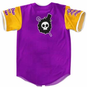 One Piece Brook Character Design Violet Baseball Jersey