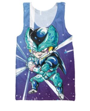 Cell Jr Special Edition Blue 3D Graphic HD Tank Top