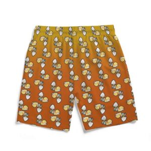 Chibi Zenitsu & Jigoro Pattern Beach Shorts