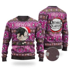 Cute Chibi Genya Shinazugawa Ugly Xmas Sweatshirt