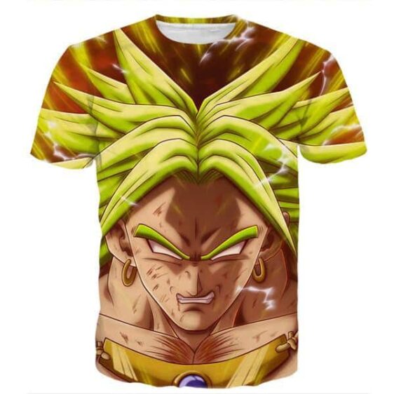 DBZ Crazy Broly Super Saiyan Attack Powerful Danger Trendy Design T-Shirt