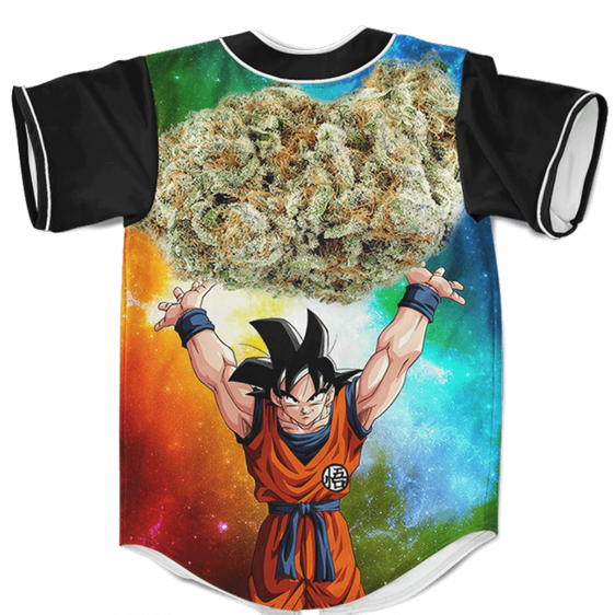 DBZ Goku Spirit Bomb Ganja Weed Colorful Awesome Baseball Jersey