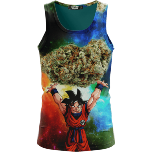 DBZ Goku Spirit Bomb Ganja Weed Colorful Awesome Tank Top