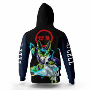 DBZ Perfect Cell Fighting Stance Hooded Jacket