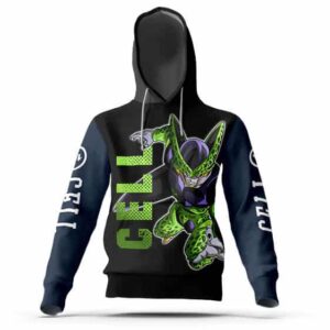 DBZ Perfect Cell Fighting Stance Hooded Jacket