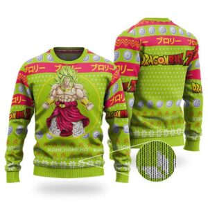 DBZ Super Saiyan Broly Epic Ugly Christmas Sweater