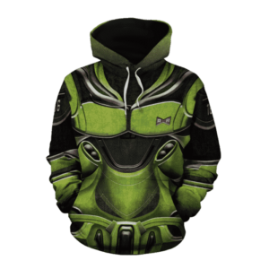 Dragon Ball Z Android16 Armor Suit Pullover Green Hoodie