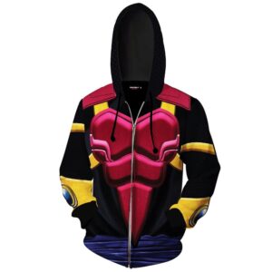 Legendary Armor Suit Super Saiyan Byo Cosplay Zip Up Hoodie