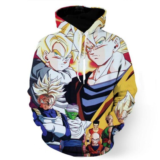 DBZ Goku Trunks Gohan Vegeta All Heroes Together Street Style Design Hoodie