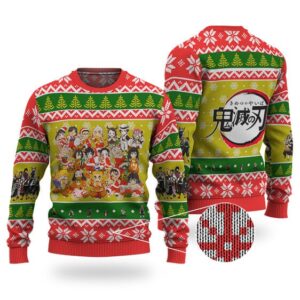 Demon Slayer Characters Ugly Christmas Sweater