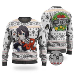 Demon Slayer Chibi Obanai Art Ugly Xmas Sweatshirt