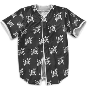 Demon Slayer Corps Kanji Pattern Baseball Jersey