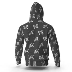 Demon Slayer Corps Logo Pattern Black Hooded Sweatshirt