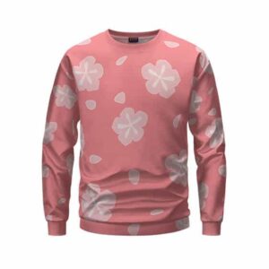 Demon Slayer Makomo Pink Floral Sweatshirt