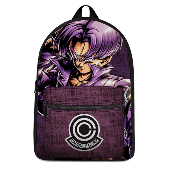 Dragon Ball Future Trunks Capsule Corp Purple Canvas Backpack