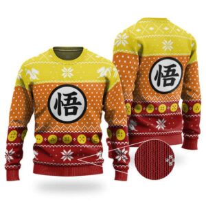 Dragon Ball Goku Kanji Design Ugly Xmas Sweatshirt