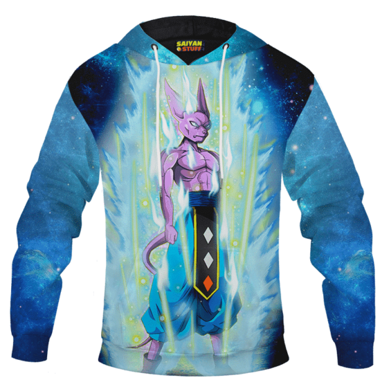 Dragon Ball Super God of Destruction Beerus Blue Galaxy Hoodie