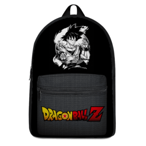 Dragon Ball Z Goku Black And White Emblem Canvas Backpack