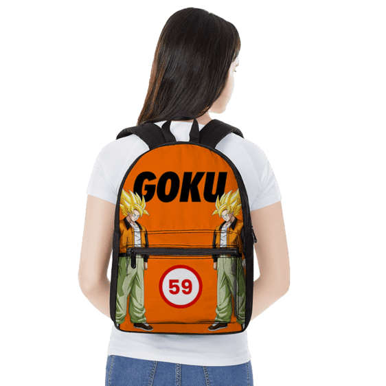 Dragon Ball Z Son Goku 59 Design Minimalist Orange Backpack