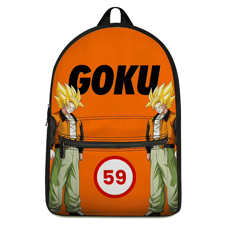 Dragon Ball Z Son Goku 59 Design Minimalist Orange Backpack