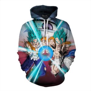 Dragon Ball Gogeta Vegito Fusion Kamehameha Trending Style Pocket Hoodie