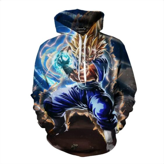 Dragon Ball Vegeto Fusion Kamehameha Powerful Skill Cool Design Hoodie