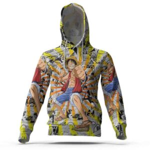 Epic Monkey D. Luffy Manga Panels Artwork Hoodie