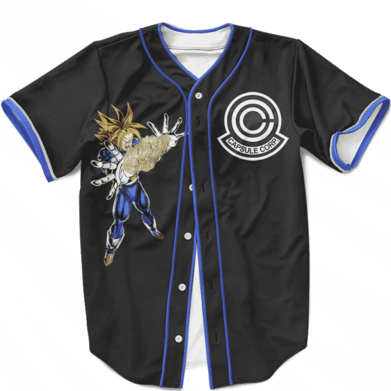 Future Trunks Blasting Nug Capsule Corp Stylish Baseball Jersey