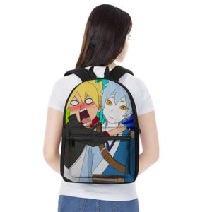Goofy Boruto Uzumaki & Mitsuki Art Funny Naruto Backpack
