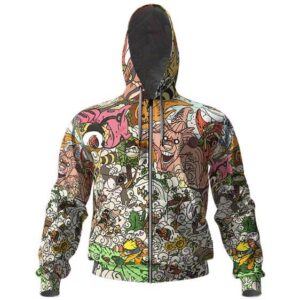 Naruto Tailed Beasts and Summoned Beasts Zipper Hoodie