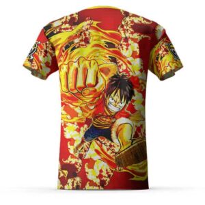 Monkey D. Luffy Red Hawk Punch Artwork T-Shirt