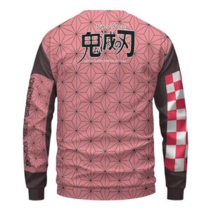 Nezuko Kamado Pink Haori Pattern Art Sweater