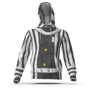 Obanai Iguro Pinstriped Outfit Hooded Sweatshirt