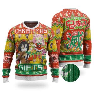 Obanai X Mitsuri Artwork Ugly Christmas Sweatshirt