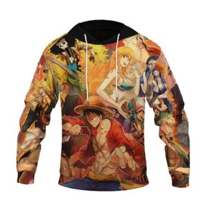 One Piece Anime Series Characters Artwork Stylish Hoodie