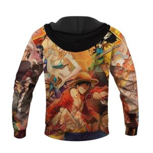 One Piece Anime Series Characters Artwork Stylish Hoodie