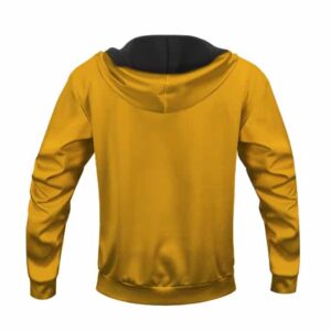 One Piece Energetic Luffy Peace Hand Yellow Pullover Hoodie