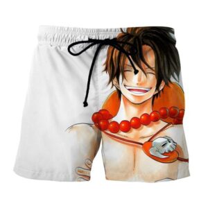 One Piece Fire Ace Smile Happy Cool Theme Design Boardshorts