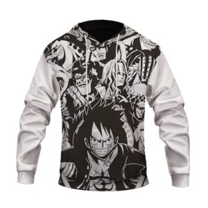 One Piece Luffy Worst Generation Members Drawing Art Hoodie