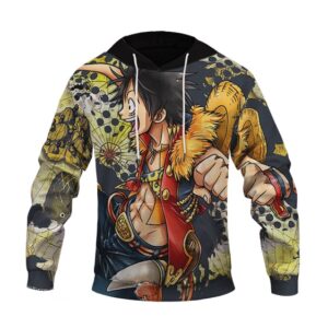 One Piece Monkey D. Luffy Whiskey Peak Arc Art Cool Hoodie