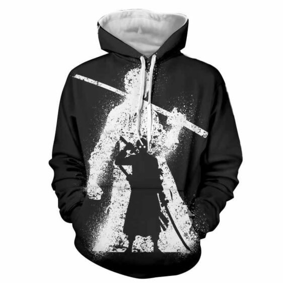 One PieOne Piece Roronoa Zoro Shadow Black White Concept Trending Hoodiece Roronoa Zoro Shadow Black White Concept Trending Hoodie