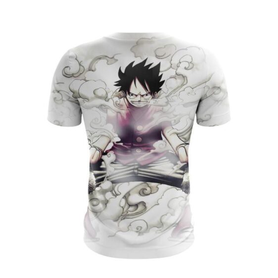 One Piece Straw Hat Luffy Gear Second Pose White T-Shirt